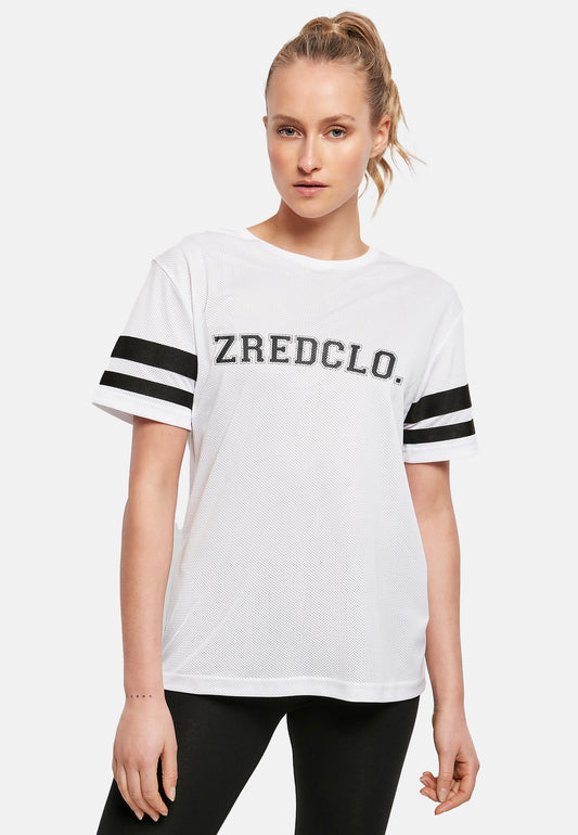 Mesh Tee - white - Damen
